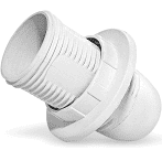 Патрон эл. E27 UNIVERSAL люстровый 4А белый с кольцом 250В