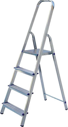 Лестница-стремянка  стальная 4 широких ступеней