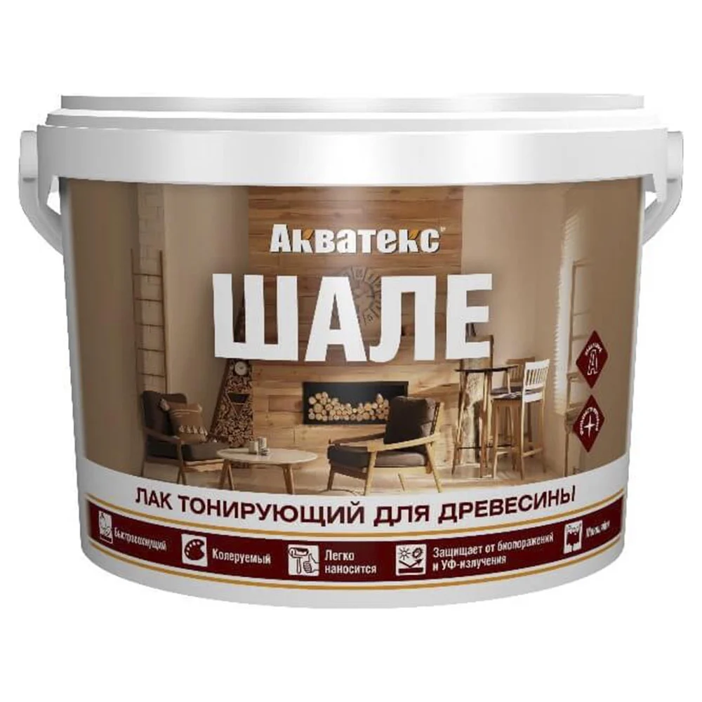 Лак Акватекс ШАЛЕ тонирующий 2,5 кг канадский орех
