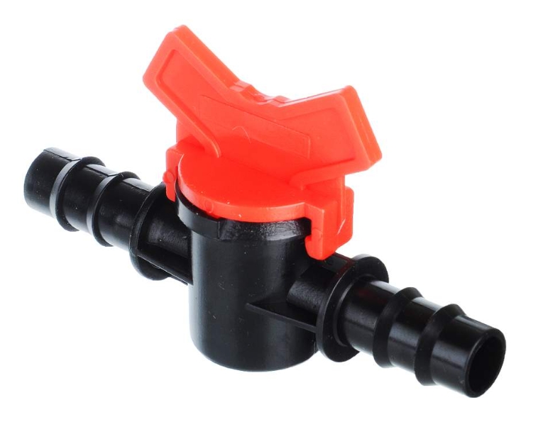 Кран проходной INBLOOM для шланга d16x16 мм