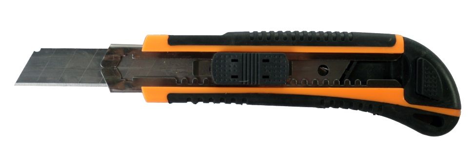 Нож ВИХРЬ с выдв.лезвием 25мм, двухкомп.корпус