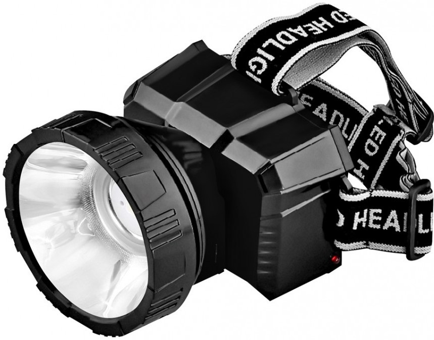 Фонарь налобный IN HOME HLA 08B  аккумуляторный LED  2 режима  з/у черный 220В