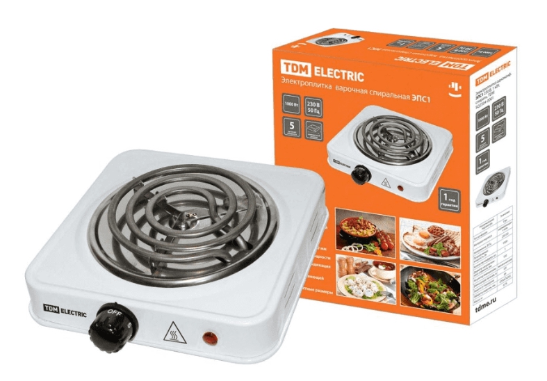 Электроплитка TDM одноконфорочная ЭПС1 230В 1кВт