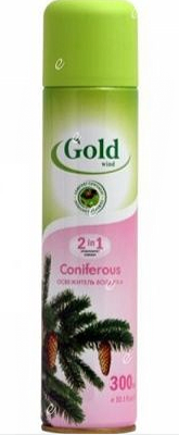 Освежитель возд. GOLD WIND 2в1 "Coniferous" 300мл