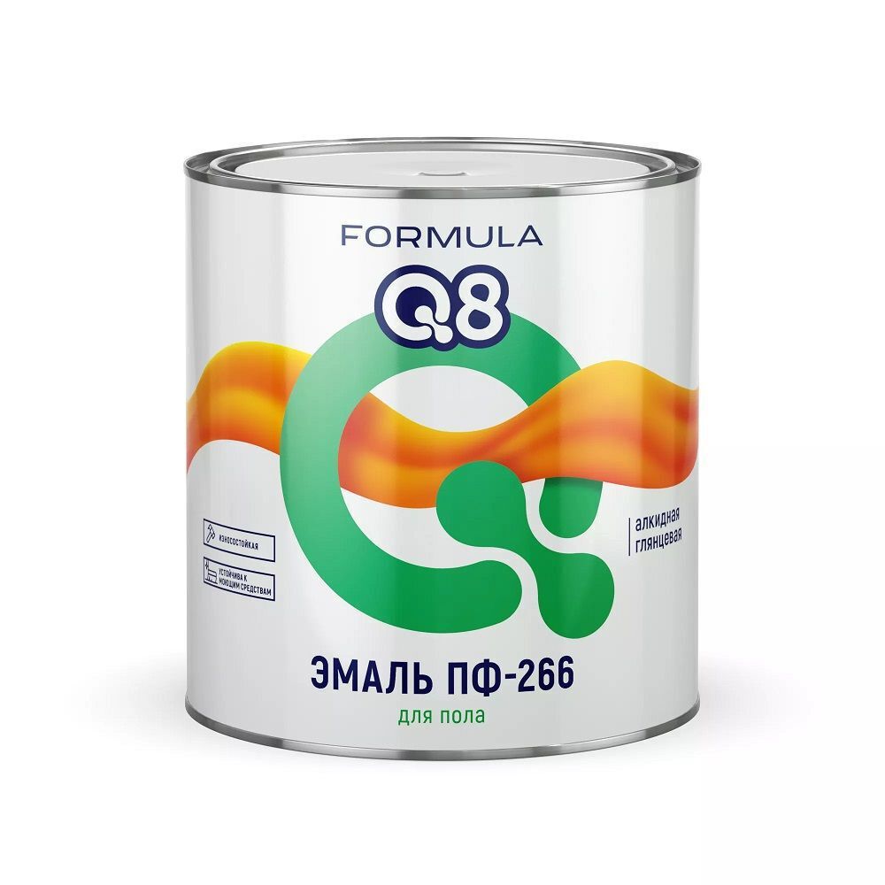 Эмаль ПФ-266 FORMULA Q8 крас.кор. 0,8