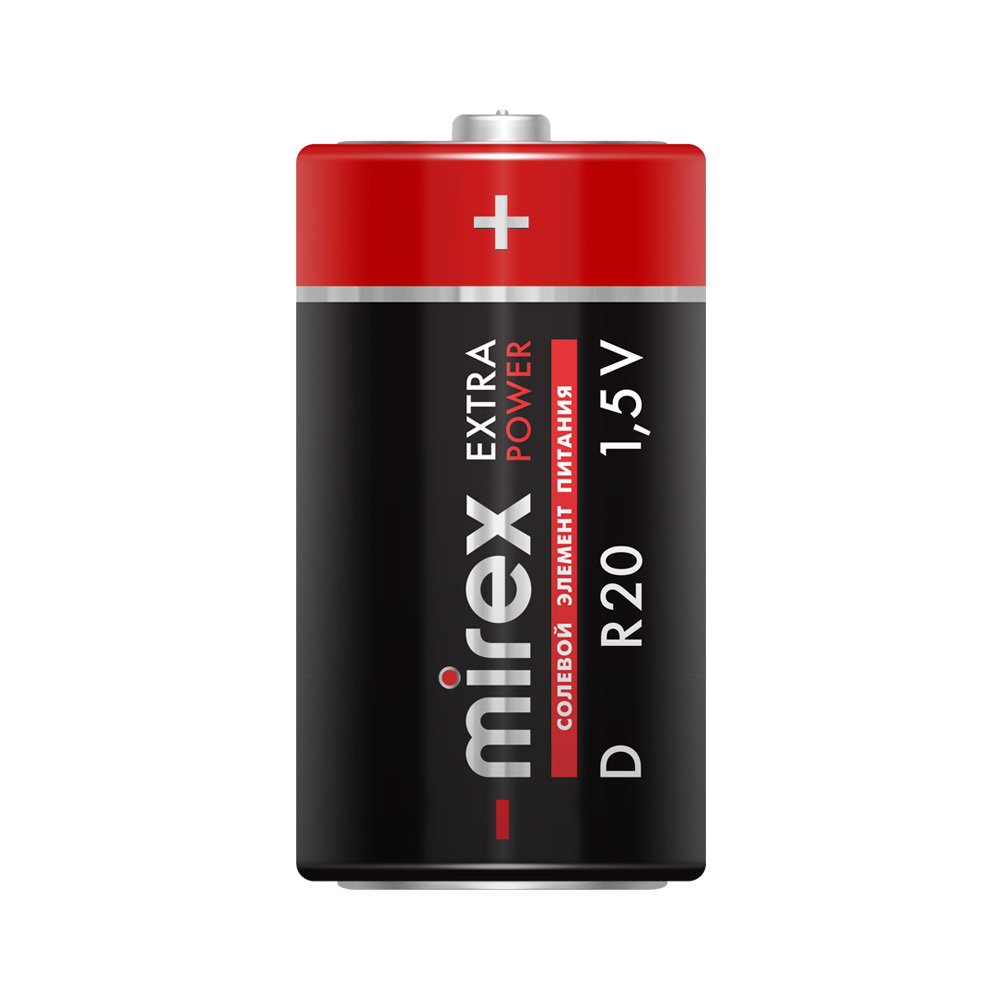 Батарейка MIREX D R20 солевая 1 шт.