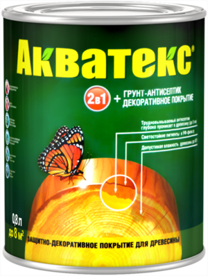 Защитно-декор.покрытие АКВАТЕКС для древесины 2в1 венге 800мл