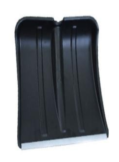 Лопата снег. Витязь пластм. с ал.планкой б/чер