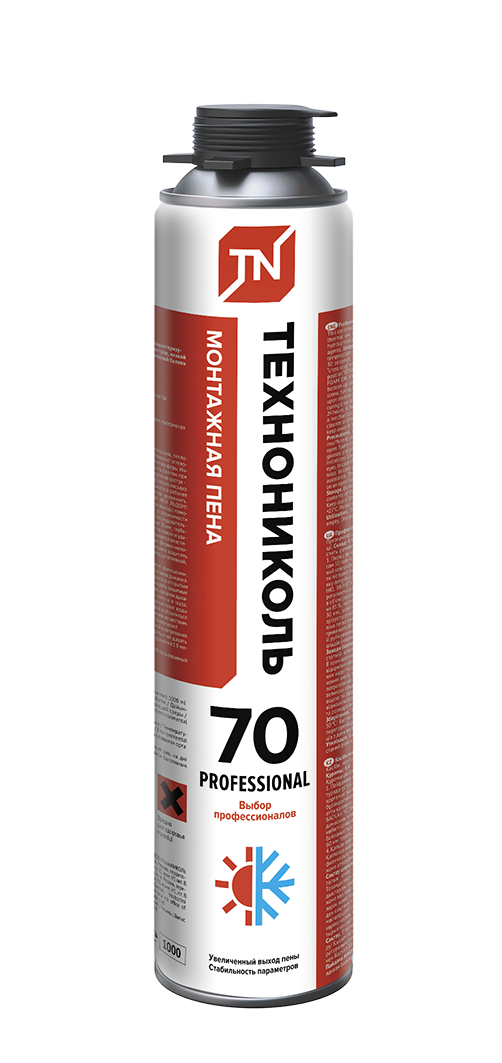 Пена монт. ТЕХНОНИКОЛЬ 70 PROFESSIONAL всесез. 1020гр.