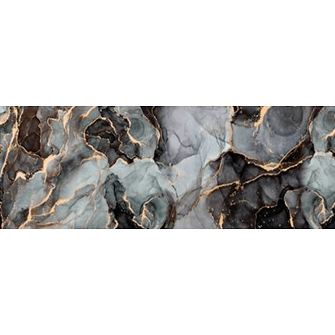 Кухон.фартук 0,6м*3м Мрамор золото (серый) 12301 Люкс