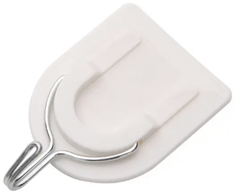 Крючок пластик+металл на липучке унив. набор 2 шт. AL-2787