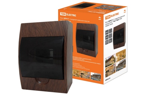 Бокс  ЩРН-П-6 модулей навесной пластик эко бук  SQ0901-0020