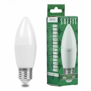 Лампа свет. SAFFIT E27 20 Вт 4000K C37 свеча