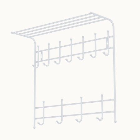 Вешалка 2-х ярусн с полкой BПT11 белый матовый