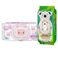 Cалфетки влаж. Pamperino дет. 120шт ромашка с клапаном