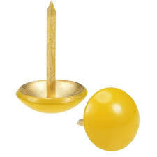 Гвозди декор средние желтые S-12/100