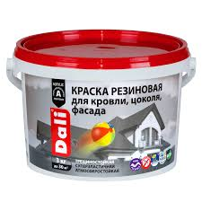 Краска фасадная резиновая база А 3кг "DALI"