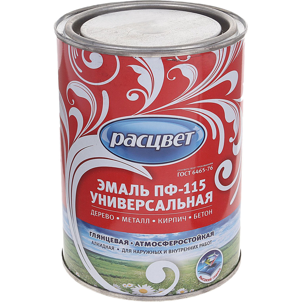 Эмаль РАСЦВЕТ ПФ-115 универсальная белая 0.9 кг