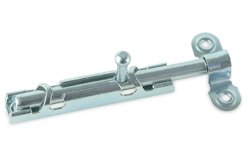 Задвижка дверная КУНГУР 3Т накладная пустотельный ригель оцинкованная 90 мм