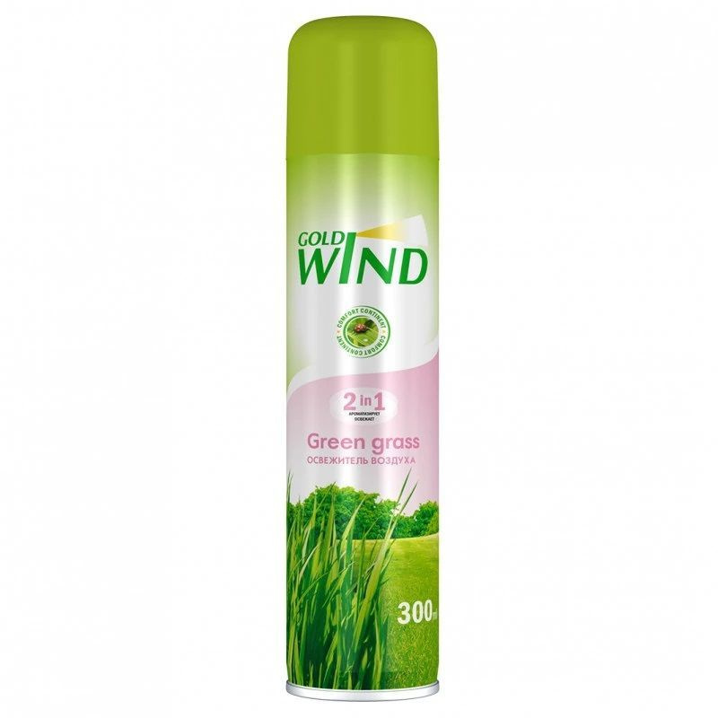 Освежитель возд. ГОЛД ВИНД 300мл Green grass