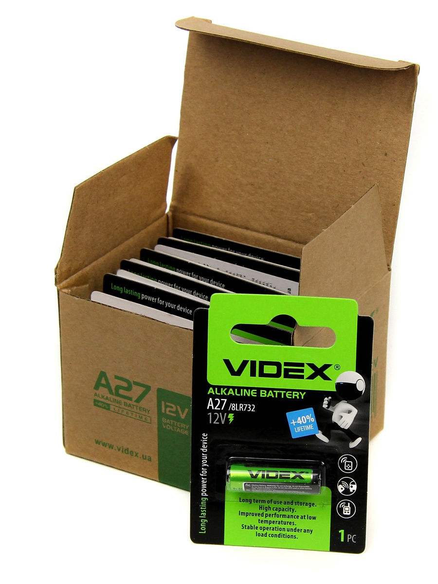 Батарейка VIDEX ALKALINE BATTERY А27 щелочная 1 шт.