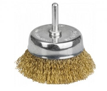Щетка STAYER "Master" чашечная для дрели витая стальная латунированная проволока 75 мм