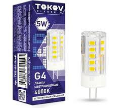 Лампа светодиодная 5Вт Capsule 4000К G4 220-240В TOKOV ELECTRIC TKE-G4-5-4К