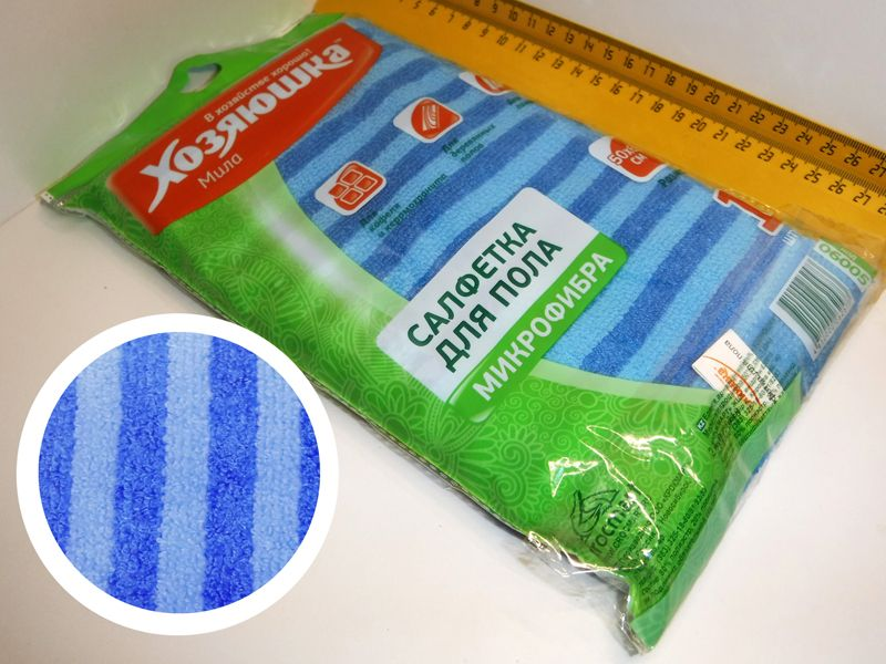 Салфетка ХОЗЯЮШКА МИЛА для пола микрофибра 50х60 см