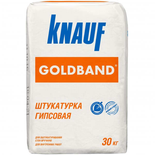 Штукатурка Кнауф Гольдбанд 30 кг гипсовая