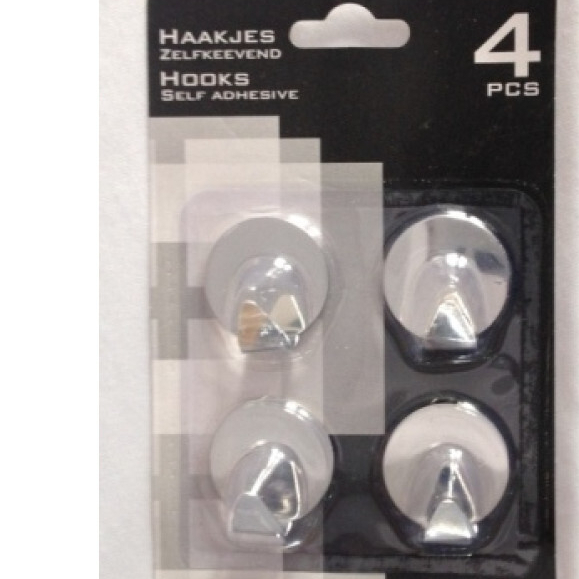 Крючки д/полотенец 4шт на липе круг мет (048191)