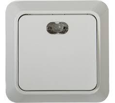 Выключатель 1кл с подсветкой BOLLETO белый IN-HOME