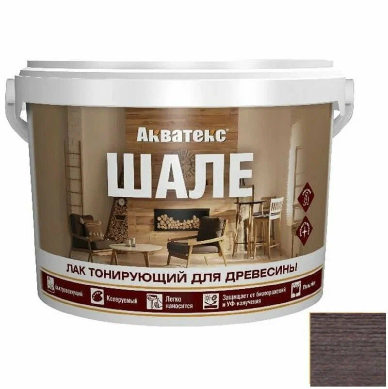 Лак Акватекс ШАЛЕ тонирующий 0,9 кг венге