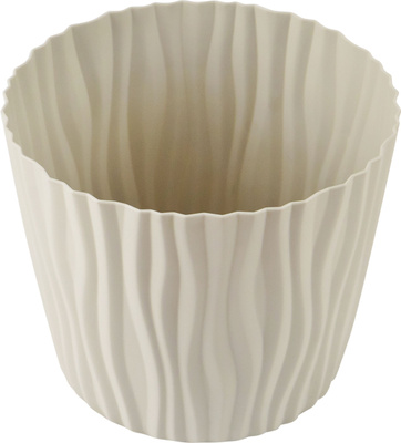 Кашпо ВОЛНА D160мм 2л с вкладышем Кремовый М3188