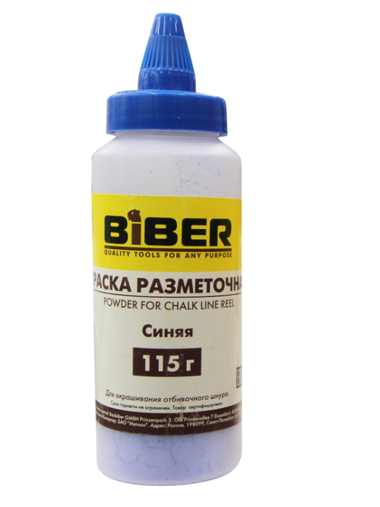 Краска BIBER разметочная порошковая синяя 115 г (арт. 43202)
