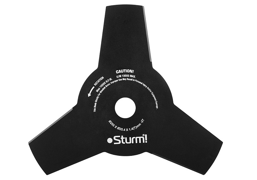 Диск для триммера 255mm x 14 трехлепестковый ,sturm
