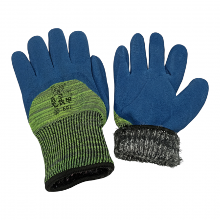 Перчатки до -56-69 СИНЕ-ЗЕЛЕНЫЕ обливные зимние