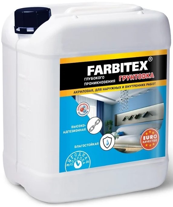 Грунтовка FARBITEX гл/проникновения акрил 5 кг