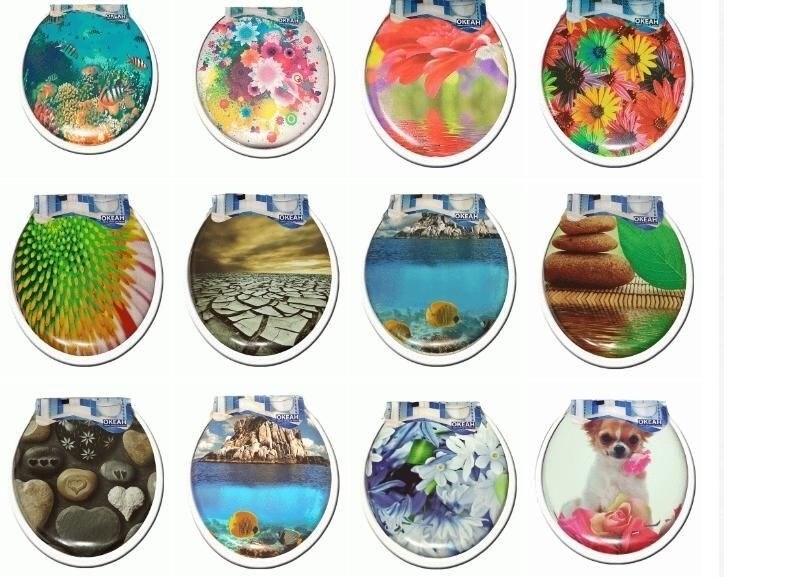 Сиденье на унитаз мягкое с рис. Акварельный букет