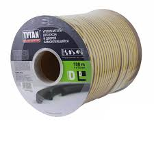 Уплотнитель TYTAN "D-профиль"  самоклеящийся коричневый  9мм х 7,5мм х 100м