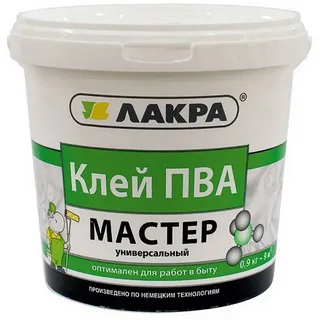 Клей ЛАКРА "Мастер" ПВА-М универ. 0,9кг