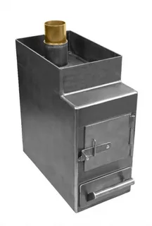 Печь Крот 10 мм с приварным баком (бак слева)