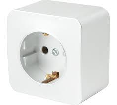 Розетка 1-м. с/з открытой уст. бел STEKKER