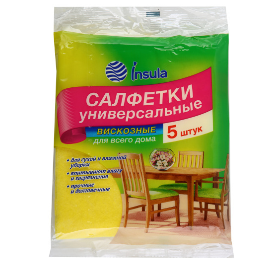 Салфетки Insula универсал. 5шт (30*38) вискоза