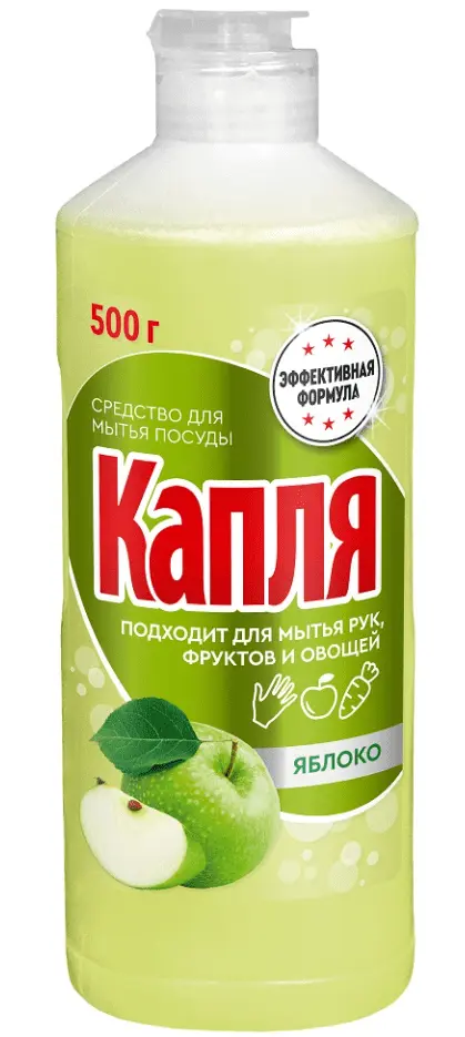 Ср-во для посуды Капля  500мл Яблоко