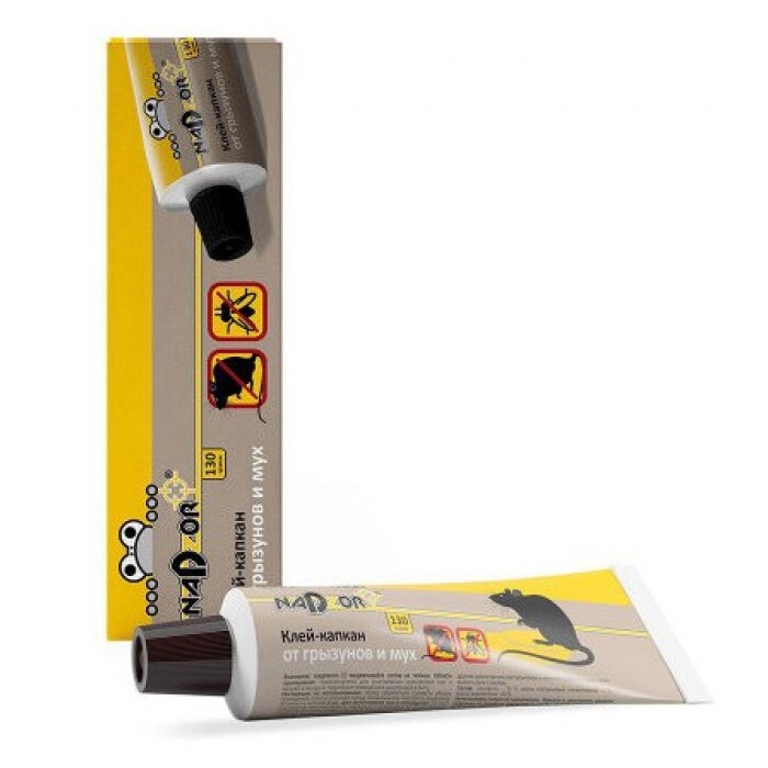 Клей-капкан NADZOR от грызунов и мух 135г