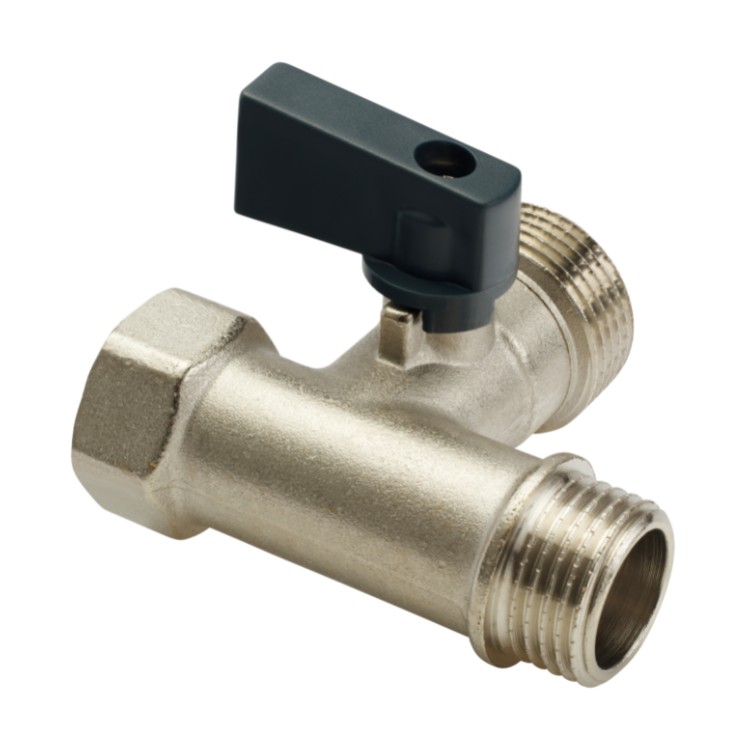 Кран шар.  трехпроходной д/стир. машин ручка-флажок