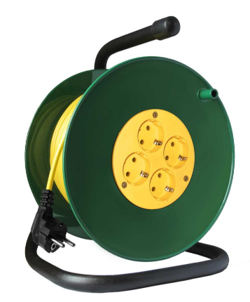 Удлинитель СОЮЗ на катушке 50м 4 гнезда с/з
