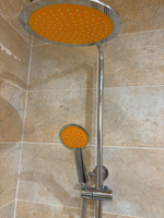 Смеситель DIVINO с тропич/душем хром-оранж. D3530