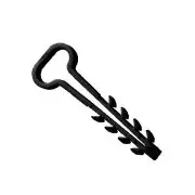 Дюбель-хомут d6х12мм д/плоского кабеля черн. (упк.100шт)