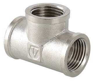 Тройник Valtec 1" никель (5) VTг.130 N.0006